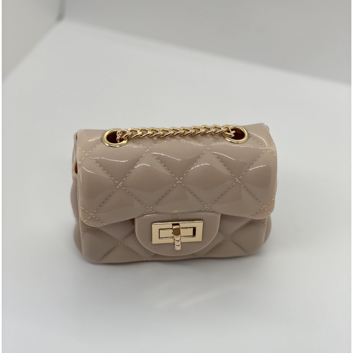 Dim Gray Jelly Quilt Mini Bag (Nude)