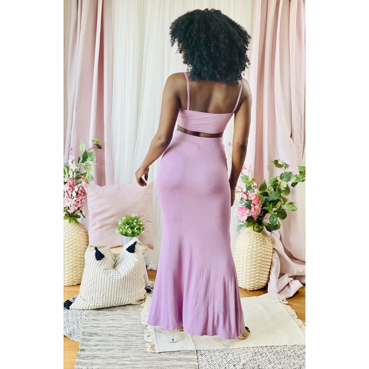 Thistle Blossom Me Pretty Skirt Set (Lilac)