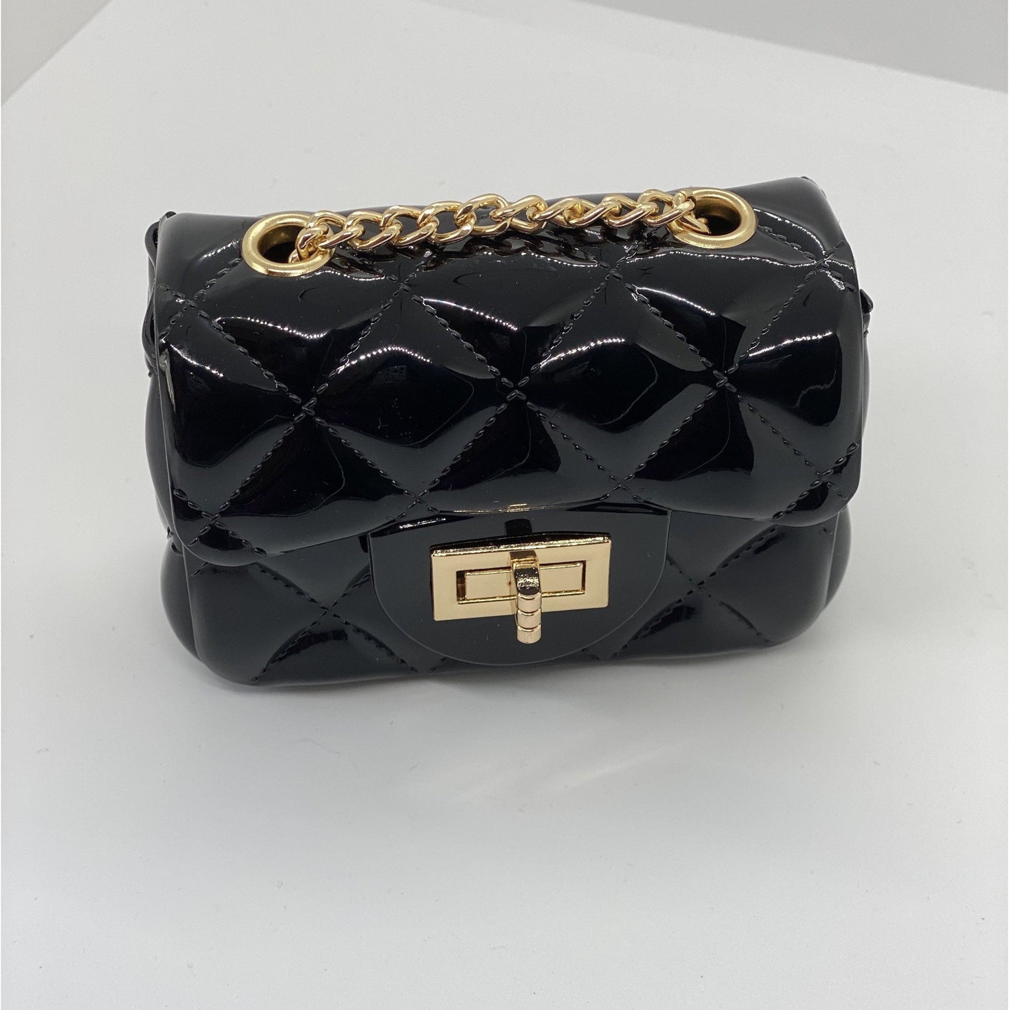 Dark Slate Gray Jelly Quilt Mini Bag (Black)