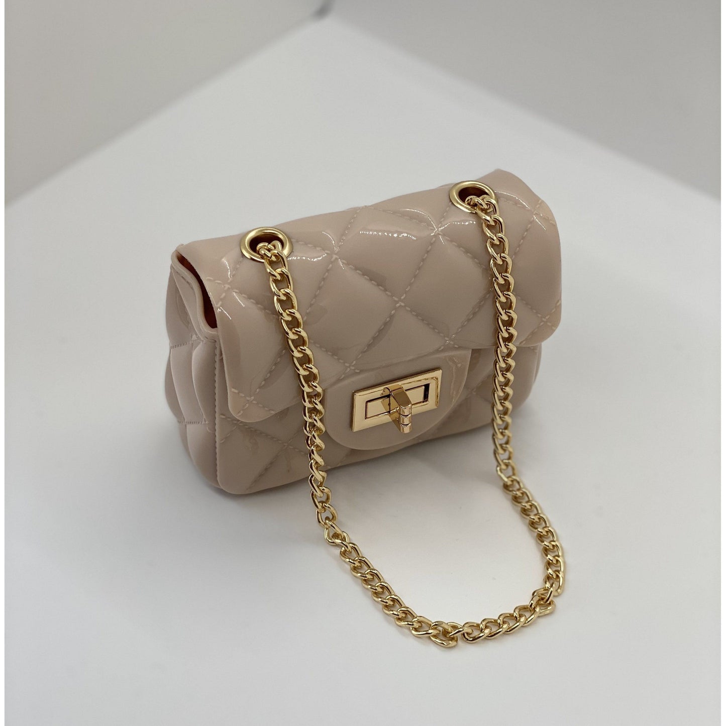Dim Gray Jelly Quilt Mini Bag (Nude)
