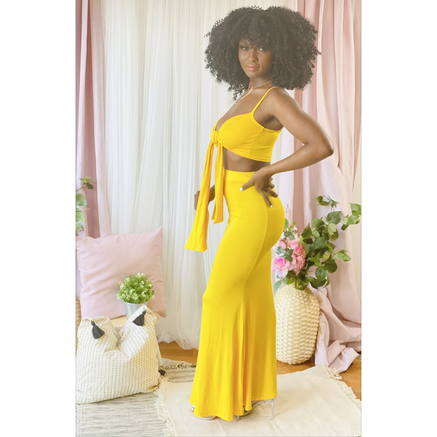 Goldenrod Blossom Me Pretty Skirt Set (yellow)