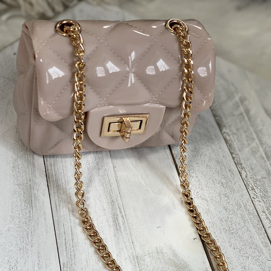 Rosy Brown Jelly Quilt Mini Bag (Nude)