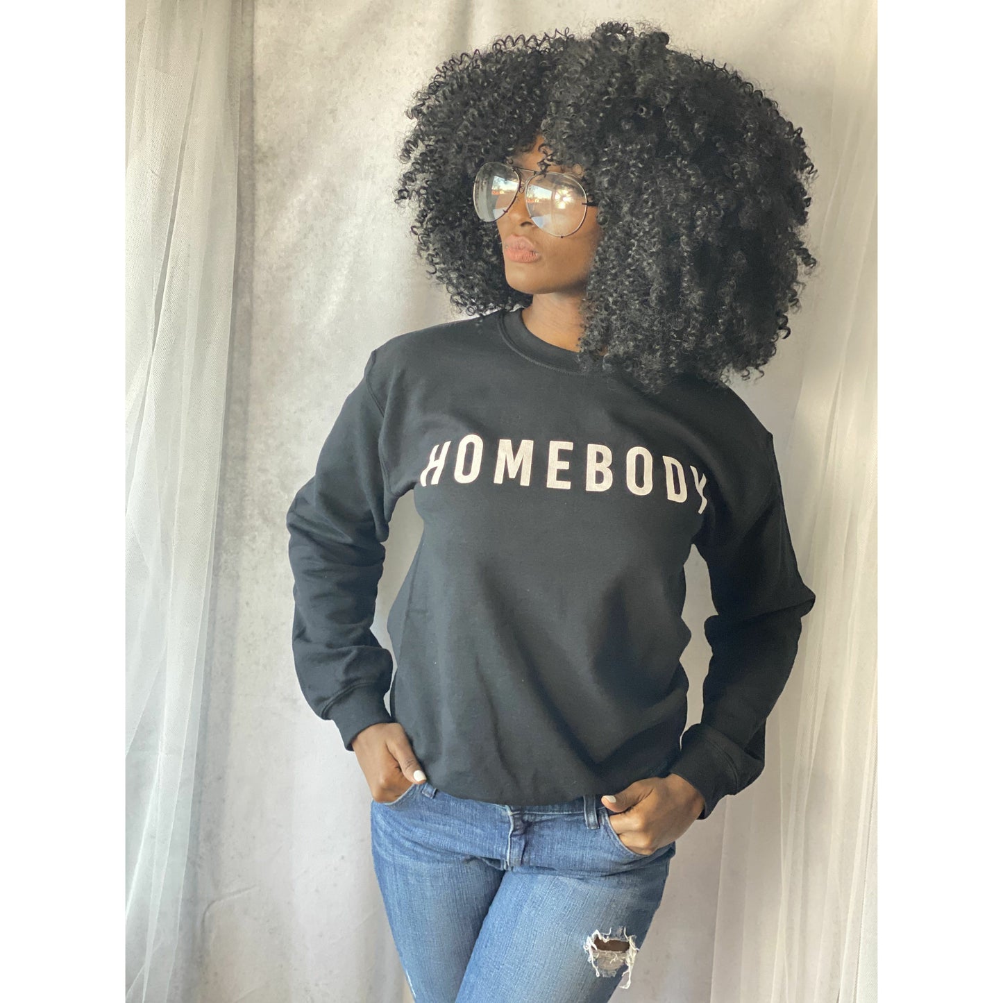 Dim Gray Homebody Sweatshirt (Black)