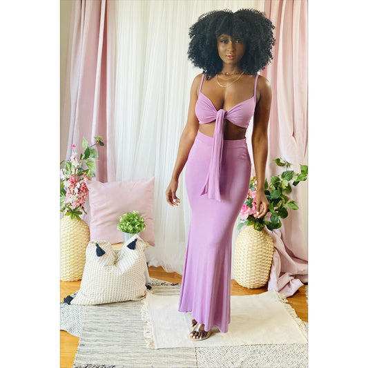 Thistle Blossom Me Pretty Skirt Set (Lilac)