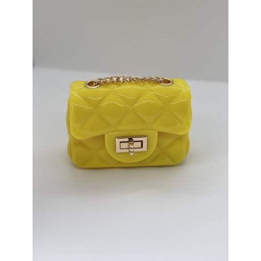 Dark Goldenrod Jelly Quilt Mini Bag (Yellow)