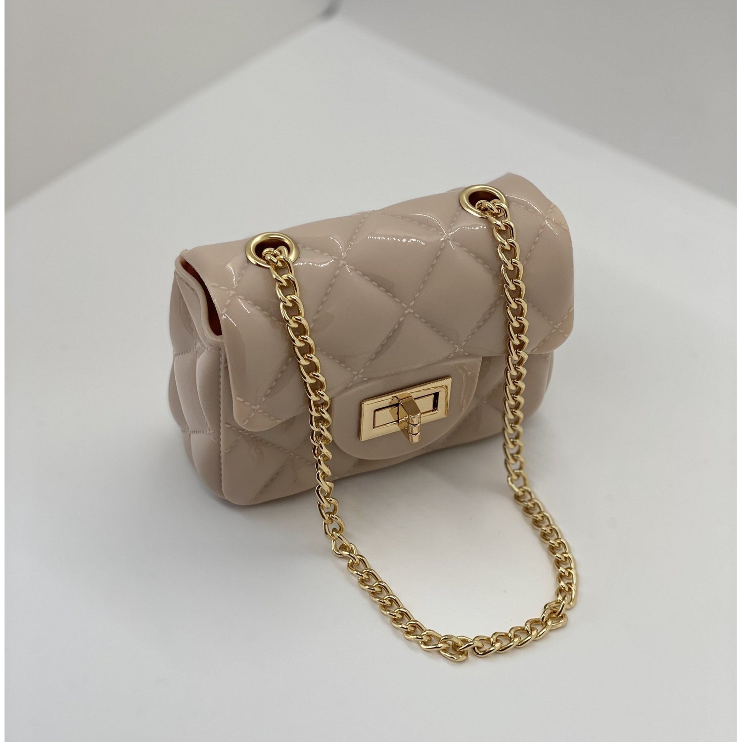 Dim Gray Jelly Quilt Mini Bag (Nude)