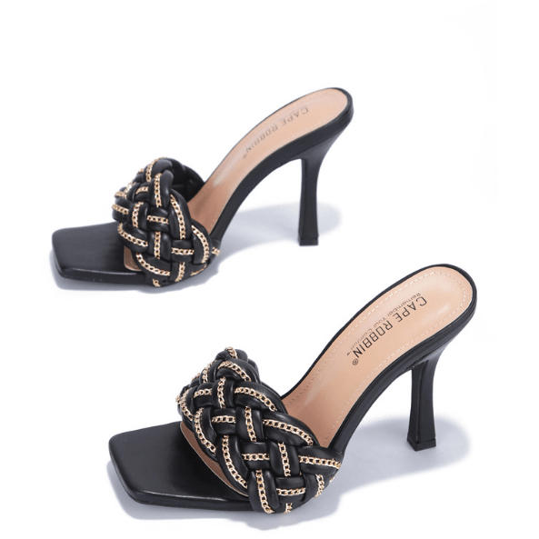 Jade Braided Mules (Black) Prettymadness 