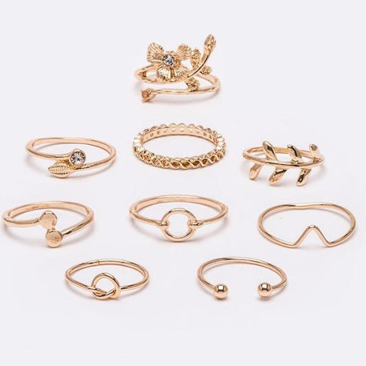 Tan Mix Iconic Ring Set