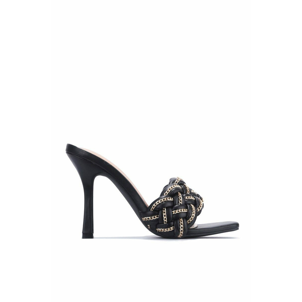 Dark Slate Gray Jade Braided Mules (Black)