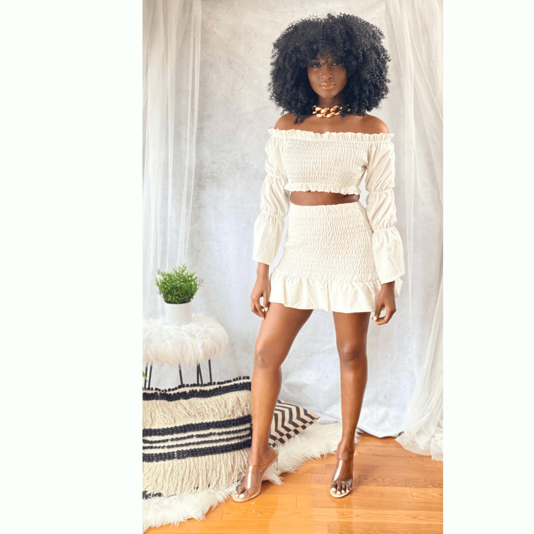 Think About You Skirt Set (White) Prettymadness 